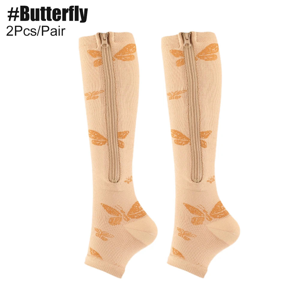 Zipper Compression Socks